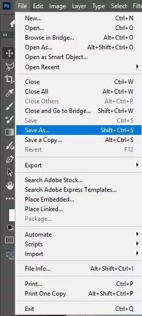 Hộp thoại Export As - Nơi tối ưu hóa ảnh cho Web
