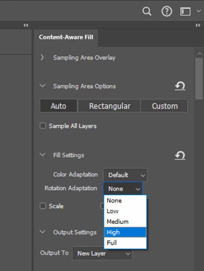Rotation Adaptation (High) giúp các đường vân cong được nối liền mạch một cách kỳ diệu