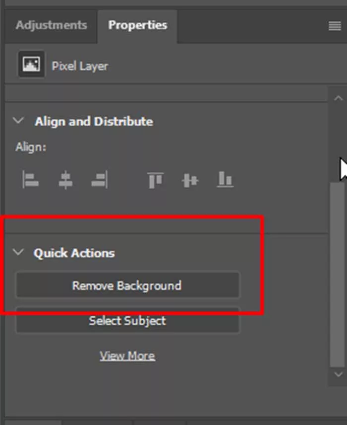 Vị trí của nút tách nền trong giao diện truyền thống